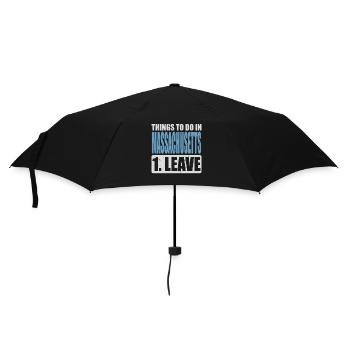 Massachusetts Meme - Regenschirm (klein) - Schwarz - Vorne