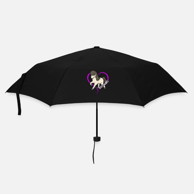 Pferdeliebhaber - Isländer - Regenschirm (klein) - Schwarz