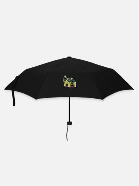 Cartoon Ankylosaurus - Regenschirm (klein) - Schwarz