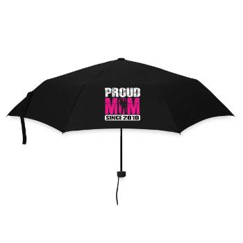 Proud Mom Since 2010 - Regenschirm (klein) - Schwarz - Vorne