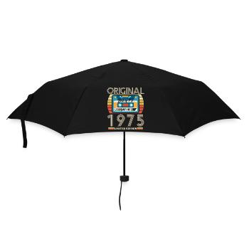Vintage Geburtstagsgeschenk 1975 Limited Edition - Regenschirm (klein) - Schwarz - Vorne