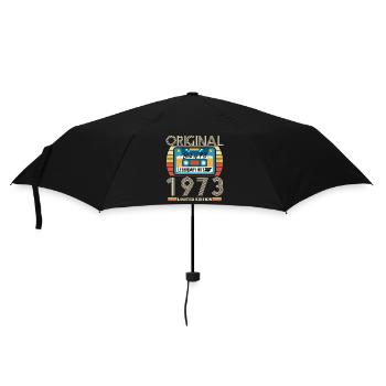 Vintage Geburtstagsgeschenk 1973 Limited Edition - Regenschirm (klein) - Schwarz - Vorne