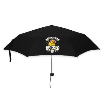 Gummiente Gummienten Entenliebhaber Badezimmer - Regenschirm (klein) - Schwarz - Vorne