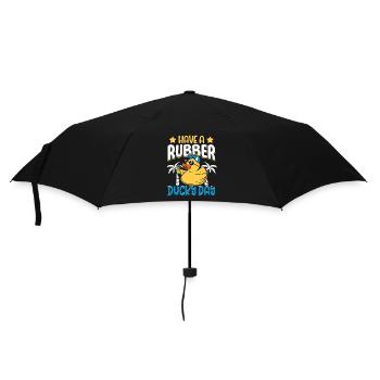 Gummiente Gummienten Entenliebhaber Badezimmer - Regenschirm (klein) - Schwarz - Vorne