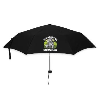 Bald Kommt Der Bossterhase - Regenschirm (klein) - Schwarz - Vorne