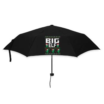 Big Elf Christmas Outfit - Regenschirm (klein) - Schwarz - Vorne