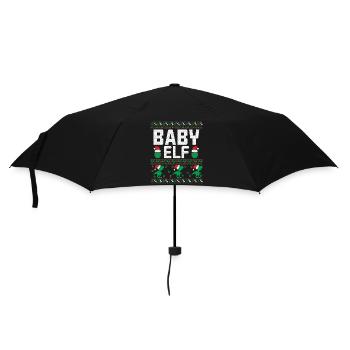 Baby Elf Christmas Outfit - Umbrella (small) - black - Front