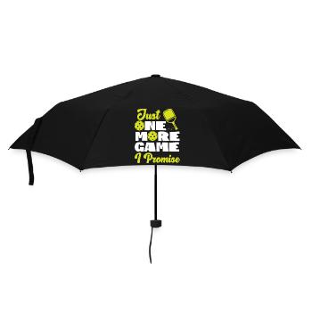Pickleball Just One More Game I - Umbrella (small) - black - Front