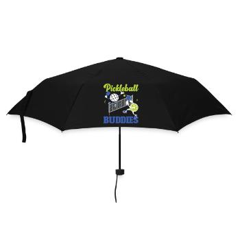 Pickleball Friends Pickleball - Regenschirm (klein) - Schwarz - Vorne