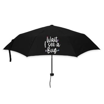 Attendre je vois un bug drôle bug entomologie insectes - Parapluie standard - noir - Devant