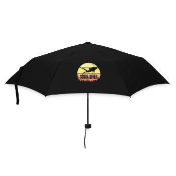 Diving with equipment - Umbrella (small) - black - Front