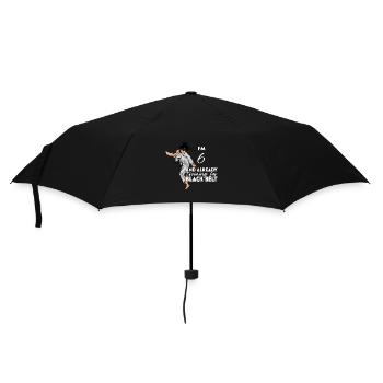 J’ai 6 ans - Garçon Karaté - Parapluie standard - noir - Devant