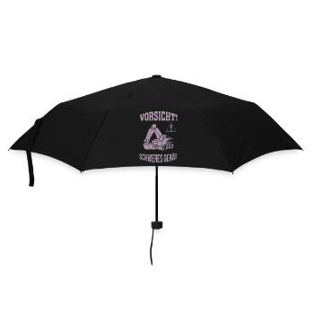 Bagger Baggerfahrer Baugeräteführer Schweres Gerät - Regenschirm (klein) - Schwarz - Vorne
