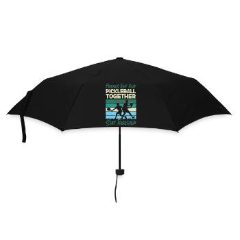 Pickleball Buddies Retro Vintage - Umbrella (small) - black - Front