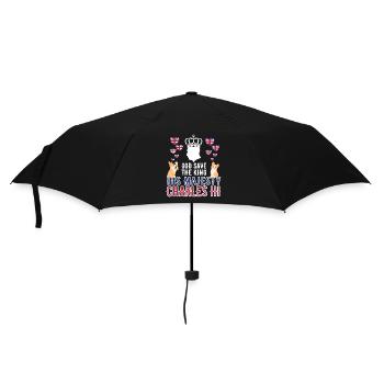 British King Coronation Charles England Flag - Umbrella (small) - black - Front