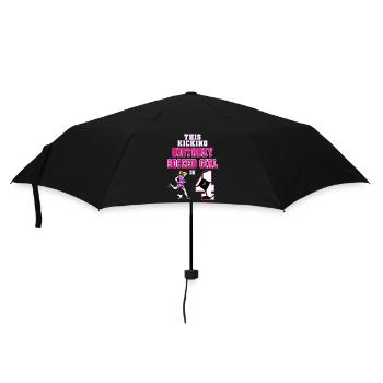 This Soccer Girl Is 4th Birthday Soccer - Umbrella (small) - black - Front