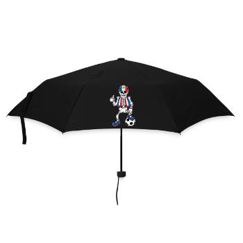 Skeleton Frankreich Amateurfußball - Regenschirm (klein) - Schwarz - Vorne