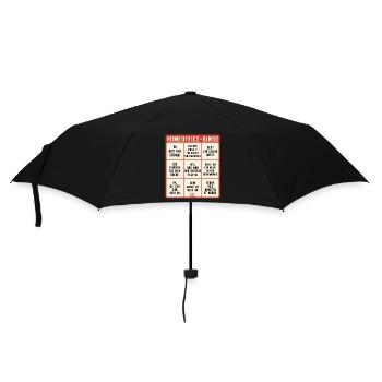Homeoffice Bingo Büro Heimarbeit Home Office - Regenschirm (klein) - Schwarz - Vorne