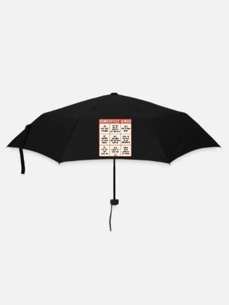Homeoffice Bingo Büro Heimarbeit Home Office - Regenschirm (klein) - Schwarz