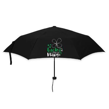 Lucky To Be A Nurse - Regenschirm (klein) - Schwarz - Vorne