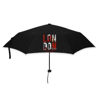 Londoner Stadt - Regenschirm (klein) - Schwarz - Vorne