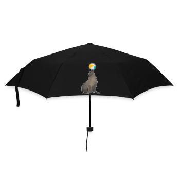 Seehund Schwimmen Wasserball Sommer - Regenschirm (klein) - Schwarz - Vorne