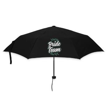 Team Braut Hochzeit Bräute Heiraten Party - Regenschirm (klein) - Schwarz - Vorne