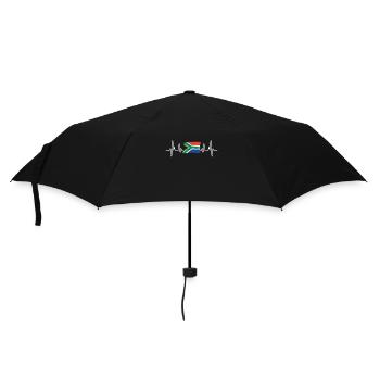 heartbeat south africa man humor gift - Umbrella (small) - black - Front