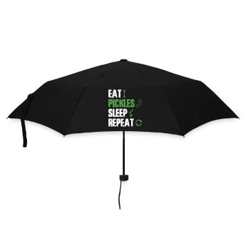 Manger des cornichons Dormir Répéter - Parapluie standard - noir - Devant