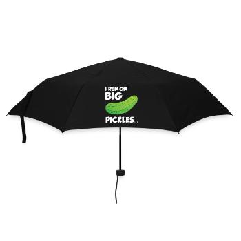 I Run On Big Pickles - Umbrella (small) - black - Front