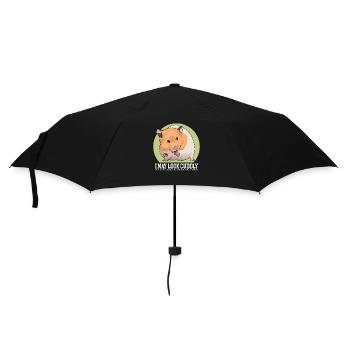 Hamster Goldhamster | Zwerghamster Geschenk - Regenschirm (klein) - Schwarz - Vorne