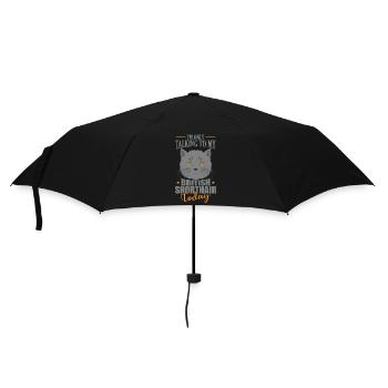 I'm only talking to my British Shorthair Today - Umbrella (small) - black - Front
