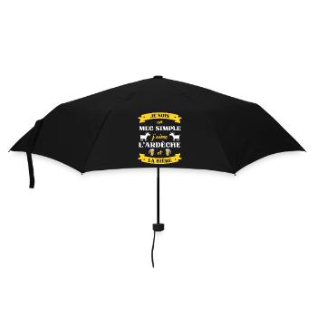 mec simple Ardèche chèvre bière humour ardéchois - Parapluie standard - noir - Devant