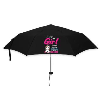 Juste une fille qui aime les licornes et le football - Parapluie standard - noir - Devant