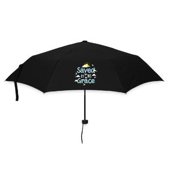 Saved By His Grace - Umbrella (small) - black - Front