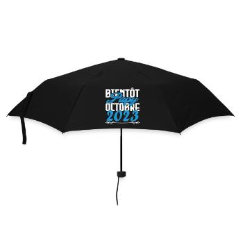 Cadeau Annonce grossesse bientôt Papy Octobre 2023 - Parapluie standard - noir - Devant