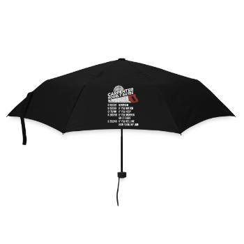 Tischler Stundensatz Lustige Holzbearbeitung Tischlerei - Regenschirm (klein) - Schwarz - Vorne