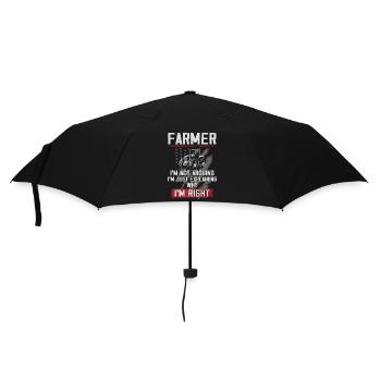 Farming Farmer Vintage Tractor - Umbrella (small) - black - Front