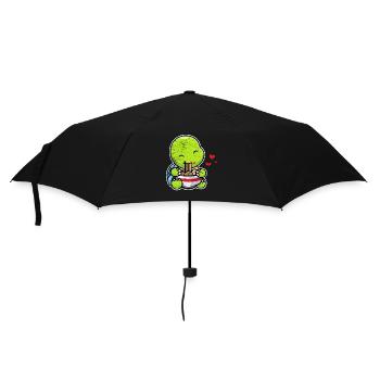 Kawaii Turtle Eating Ramen Noodles Anime Girls - Parapluie standard - noir - Devant