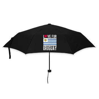 Uruguay Fahne - Regenschirm (klein) - Schwarz - Vorne