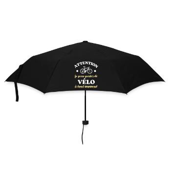 parler de velo homme humour cycliste cyclisme - Parapluie standard - noir - Devant
