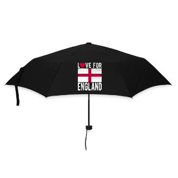 England Fahne - Regenschirm (klein) - Schwarz - Vorne