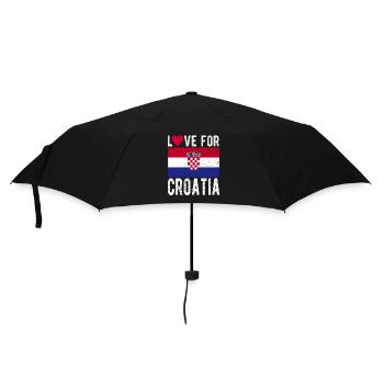 Croatia Flag - Umbrella (small) - black - Front