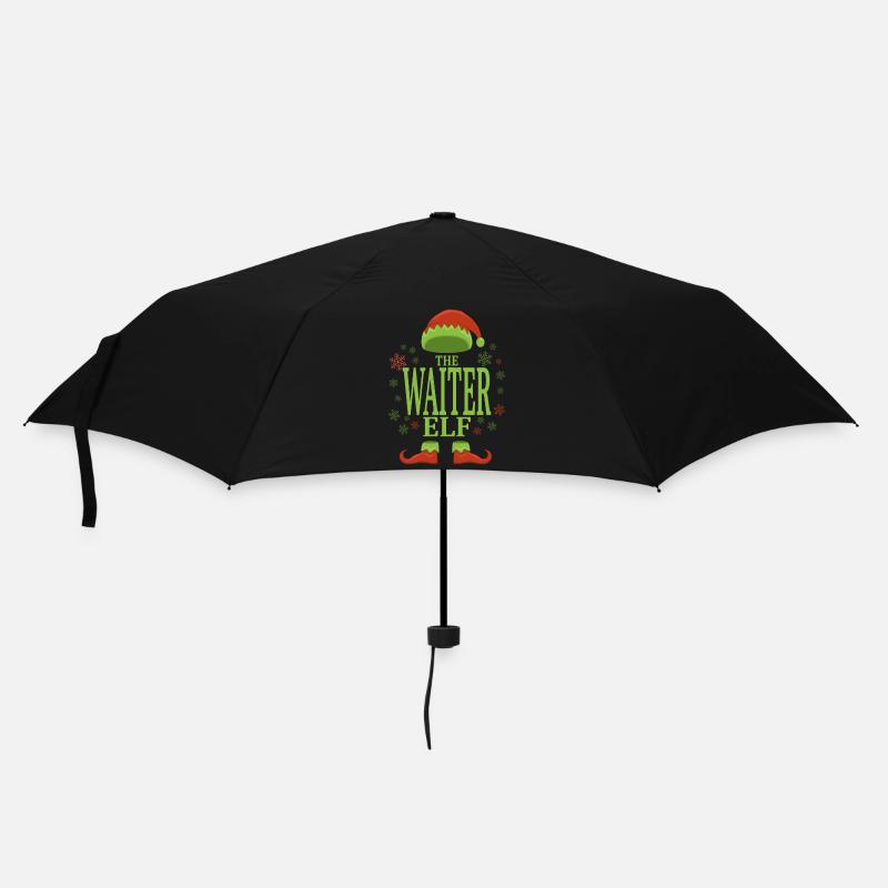 Waiter Christmas Elf - Umbrella (small) - black