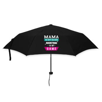 Basketball Mama Spruch - Regenschirm (klein) - Schwarz - Vorne
