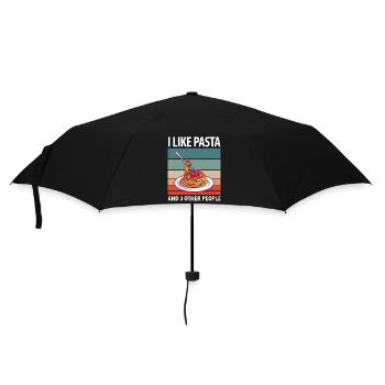 I like pasta and 3 other people - Umbrella (small) - black - Front
