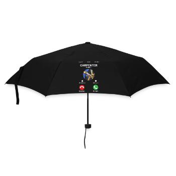 Zimmermann nennt Humor Holzarbeiter Holzbearbeitung - Regenschirm (klein) - Schwarz - Vorne