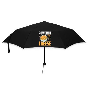 Angetrieben Von Käse Sprüche Süß Liebhaber Liebe - Regenschirm (klein) - Schwarz - Vorne