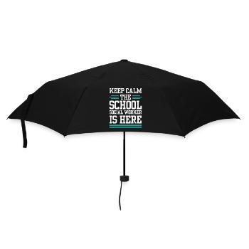 Keeping calm The school social worker is a profession - Umbrella (small) - black - Front