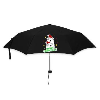 Frohe Weihnachtsfeier - Regenschirm (klein) - Schwarz - Vorne
